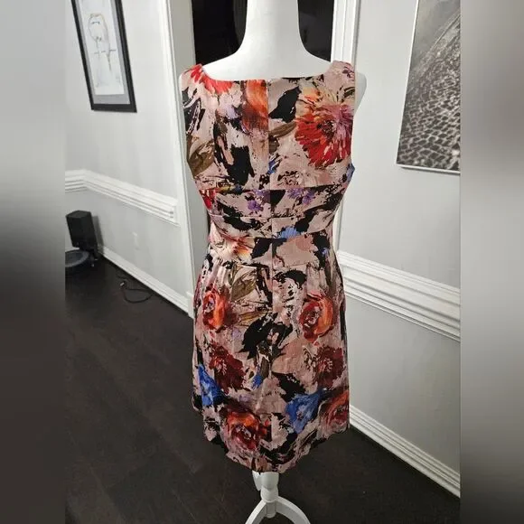 Nicole Miller floral fit and flare dress with pockets size 12 - Picture 4 of 7